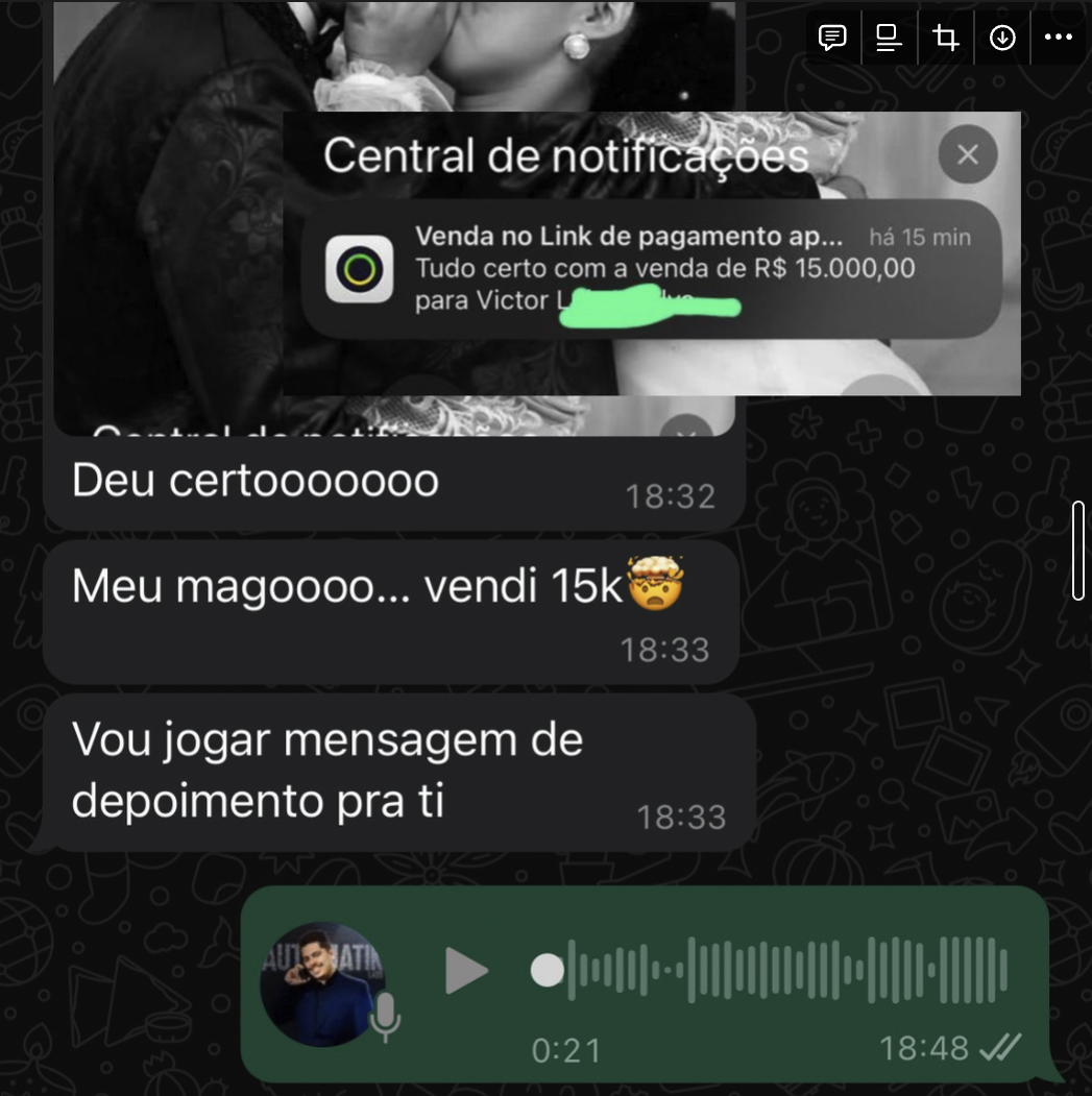 Depoimento de aluno - R$ 15.000
